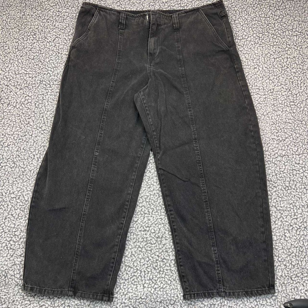 Future Collective Capris Pants Women 16 Black Denim Hook & Eye Adult‎ Outdoor